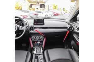 KADORE Interior Air Outlet Vent Trim Ring Cover Trim For Mazda CX3 CX-3 2015 2016 2017 2018 2019 2020 ABS Carbon Fiber Color 3PCS/SET