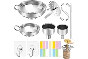 Zeuwets Set de embudos de Cocina, 4 Piezas Acero Inoxidable Embudo, Embudo de Mermelada, Embudo de Boca Ancha, embudos para mermeladas para Trasvasar Especias, Líquidos, Judías y Mermelada