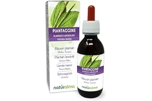 Llantén menor o Siete venas (Plantago lanceolata) hojas Tintura Madre sin alcohol Naturalma - Extracto líquido gotas 120 ml - Complemento alimenticio - Vegano