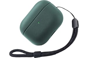 Teyomi TPU Case for AirPods Pro 2nd Generation, Protective Case for Apple Airpods Pro 2 with Hand Strap, Leather Touch Design Airpods Pro 2 Case (Dark Green)
