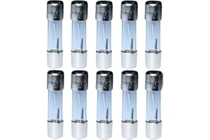 AERZETIX - C10952-10 x Glassicherungen - Glasrohr - Sicherungen - Verzögert Langsam - 2cm 5x20mm - 220V 250V - 1.6A