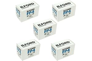 RITZ CAMERA Ilford FP4 Plus 1700682 Lot de 5 Films imprimés Noir et Blanc 135 (35 mm), ISO 125, 24 Poses