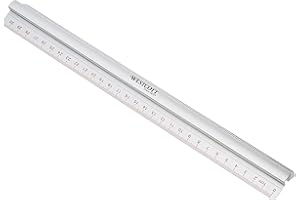 ACME UNITED CORPORATION Westcott E-10114 00 Aluminium Lineal mit Griffleiste, 30 cm, silber