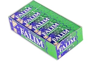 FLAMINGO ON THE BEACH Falim Chewing-gum à la menthe Nane Sakız – 20 paquets de 5 gommes (140 g) – sans sucre, longue durée – gomme turque classique au goût mentholé – fraîcheur durable et texture ferme