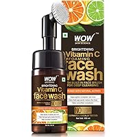 WOW Skin Science Brightening Vitamin C Foaming Face Wash with Built-In Face Brush for Deep Cleansing - No Parabens…