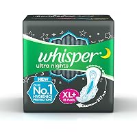 Whisper Ultra Night Sanitary Pads for Women, XL+ 15 Napkins