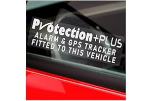 5 adhesivos de advertencia de seguridad de alarma y dispositivo de seguimiento GPS, 87 x 30 mm, de Platinum Place