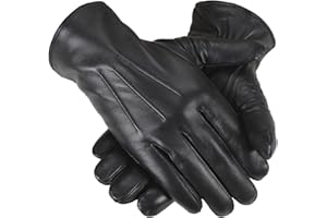 GSG SINCE 1998 GSG Handschuhe aus Echtem Leder Herren mit Futter Touchscreen Schaffellhandschuhe Winter Wolle Gefüttert 1086