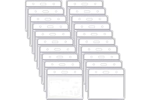 YOOSSO 25 sztuk etui na identyfikator, przezroczyste etui na karty, wodoodporne, poziome, etui ochronne na identyfikator, karty, do szkoły, biura