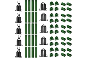 iDMRURvm Pack of 70 Adjustable Plant Trellis Connection Clip Adjustable Plant Trellis Connector Set for Plant Stake Trellis Rod Connectors Plant Clips Plant Ties (16 mm)
