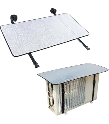 Copertura Antipolvere Per Condizionatore Esterno ZAMETTER - Foglio Alluminio, 86x35x60 Cm