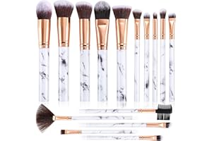 Make Up Pinsel Set, DUAIU 15 Stück Pinselset Makeup Hochwertig Professionelle Makeup Pinsel Für Foundation, Rouge, Kontur, Lidschatten Pinsel Reisen (weiß)