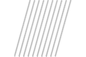 VictorsHome 3mm x 200mm 304 Stainless Steel Round Rod, Metal Solid Shaft Lathe Bar Stock for Model Car DIY Crafts 10pcs