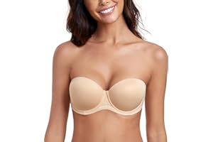 Lemorosy Damen Trägerloser BH Vollschalen Bügel Abnehmbare Träger Große Größen Multiway Minimizer BH Roter Teppich