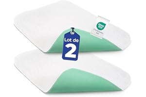 Dreamzie - Protege Matelas 70x100 cm - Absorbant et Imperméable 70x100 - Lot de 2 Housse Matelas Lavable pour Incontinence