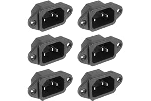 EPLZON C14 Adattatore di Collegamento di Alimentazione Montaggio Pannello AC 250V 10A 3 pin IEC Modulo di Ingresso Connettore (Pack con 6 pz)