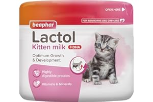 Beaphar - Lactol Kitten Milk 250g - Milk Replacer & Complete Feed for Newborn & Weaning Kittens – For growth & development – Contains DHA, Taurine & Vitamins – Ideal for Hand-Rearing – Use from Birth
