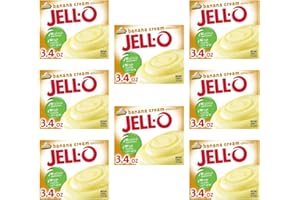 GIFTOLUXE Jell-O Banana Cream Instant Pudding and Pie Filling 96 g | Pack of 8