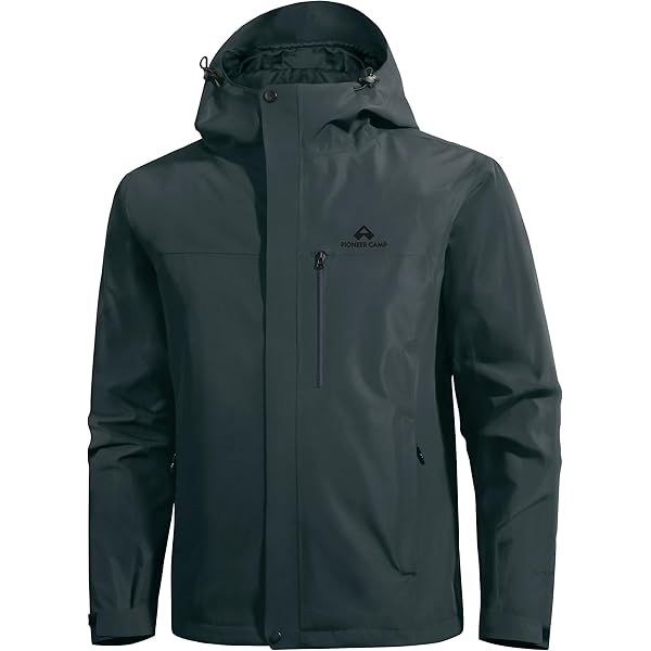 Little Donkey Andy Regenjas voor heren, waterdicht, ademend, licht, winddicht, outdoor, regenjas met schaal, bergwindbreaker, lange jas voor wandelen, golf, reizen, zwart, XXL