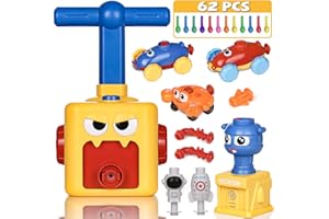 PartyWoo Balloon Launcher Car Toy Set, 72 pcs Balloon Car Toy with Pump, Balloon Toys for Kids, Balloon Launcher Toy, Balloon Powered Car Balloon Launcher Toy (Little Monster)