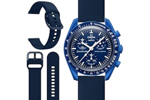 Miimall Cinturino Compatibile con OMEGA × Swatch Bioceramic MoonSwatch, Cinghia in Silicone Flessibile per Uomini e Donne, Sottile Band di Sostituzione Elastica per OMEGA Bioceramic MoonSwatch