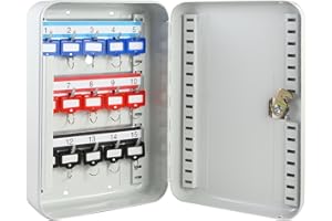 HMF 12515-07 Key Box, 15 Keys 25 x 17 x 7,5 cm, Light Gray