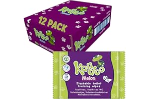 Kandoo Toallitas de melón, paquete de 12 (720 toallitas en total)