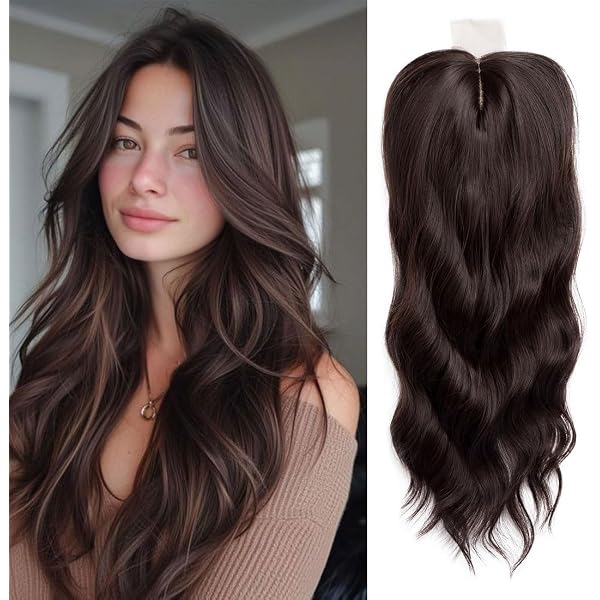 Synthetisches Wiglet Topper Für Frauen – Mit Pony, 65 Cm, Schwarz – Für Mehr Volumen & Zum Kaschieren Von Dünner Werdendem Haar