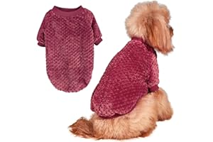 Yoolhamy Cappotti per Cani Piccoli Chihuahua Vestiti Giubbotti Felpe Invernale Cappottino Cane Taglia Piccola Pile Caldo Regalo di Natale Abbigliamento Cani Cappottini per Gatti Vestito
