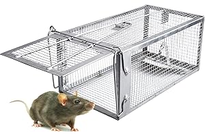 PIXESTT PièGe à Souris, Humain PièGes à Rat Cage Convient Aux Souris Accrocheuses Ou Aux Hamsters, Respectueux des Animaux Piege à Souris Reutilisable - 27 * 14 * 12 cm