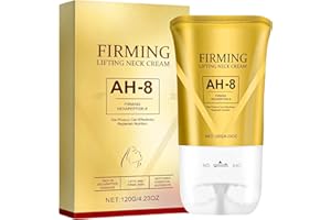 AURAANGE AH-8 Neck Firming Cream with Double Roller Massage - Tighten and Lift Sagging Skin, Improve Wrinkles and Double Chin - Skin Tightening Cream Body for Firm - 120g