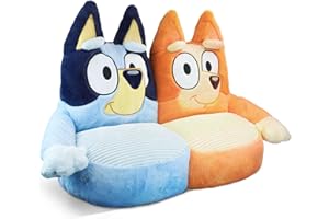 Bluey & Bingo Kids Plush Sofa Chair – 70cm Soft Toddler Seat for Boys & Girls – Large Comfy Character Style Chair for Playroom, Bedroom & Living Room – Lightweight & Cosy