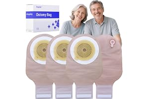 Stomipåse med ventil 20 ST Kolostomipåsar, Stomitömbar påse for Ileostomi Stomivård, Stomipåsar i ett stycke, Stomitillbehör, 15-65 mm skuren for att passa med en ventil.