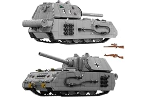 DrmBeyd Tecnologia WWII - Set di mattoncini da costruzione, carro armato militare, 802 + pezzi WW2, mattoncini da costruzione per adulti