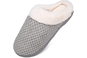 Mishansha Chaussons Homme Femme Mémoire Mousse Pantoufles Hiver Intérieure Slippers