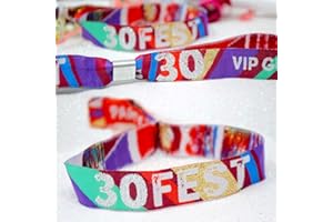 WEDFEST 10 x 30FEST Festival 30th Birthday Party Wristbands Favours