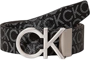 CALVIN KLEIN Tommy Hilfiger Uomo Cintura Ck Rev.Adj. New Mono Belt 3.5 cm Cintura in Pelle Sintetica
