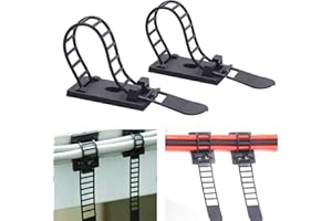 FOLAI Adjustable Self-Adhesive Nylon Cable Ties Cable Clamps with Optional Screw Cord Clamps for Wire Management(50pack)