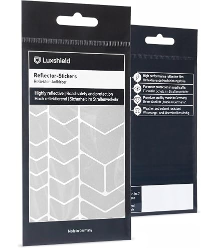 Luxshield Set D’autocollants Réfléchissants En Losange – Stickers Haute Visibilité Pour Vélo, Poussette, Trottinette – Sécurité Et Style