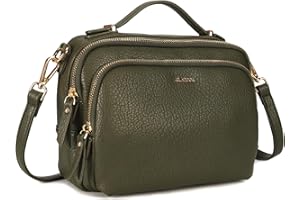 Gladdon Borse a tracolla da donna, piccole borse a tracolla con tasche multiple, pelle PU, cerniera, borsa a tracolla alla moda con tracolla regolabile e rimovibile, piccola