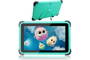 CWOWDEFU Kids Tablet 8 Zoll,Android,32GB(TF128GB) 4500 mAh,IPS HD Display Lerntablets,Kindersicherung und vorinstalliertes,WiFi-Tablet für Kinder,kindersichere Hülle mit Ständer (Green)