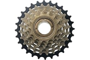 Yuanpgky MF-TZ500-7, 6,7,8 velocidades para bicicleta con tornillo en rueda libre 14-28T Bicicleta de rueda libre (6 velocidades, negro)