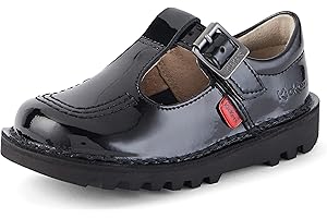 Kickers Girl's Kick T Bar Black School Shoes | Classic & Stylish | Extra Comfortable | Premium Quality,