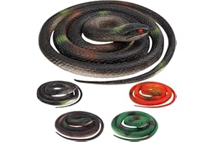 DOITEM 5 Stück Gummi Schlangen, 120cm Schlange Spielzeug, 75cm Gummischlangen Spielzeug, Kunststoff Schlangen Regenwald Schlangen Schlange Streich Requisiten für Kinder Garten Halloween Spielzeug