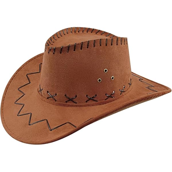 SHAMROCK Leather Cowboy Hat For Men & Women - Lightweight, Shapeable Wide Brim, Adjustable Chin Cord