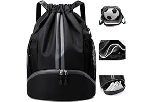 Hoseay Mochila Cuerdas Mujer Hombre con Compartimento de Zapatos y Bolsillo Mochila Deporte Impermeable Mochila Gimnasio Gran Capacidad Ligera Bolsas de Cuerdas para Deporte Natacion Fitness