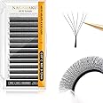 NAGARAKU W Eyelash Extension 6D Volume Premade 0.07mm C curl 8-12mm mix Faux Mink Matte Black Cluster Easy Fanning yy Eye Lashes