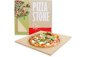 Cozze® Pietra per pizza 43 x 43 cm per forno da 17 pollici – Cordierite resistente al calore – Spessore 1 cm – Base croccante garantita – Certificata LFGB per alimenti