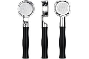 Normcore Silm bezdenny portafilter 58 mm z koszykiem 18 g, nagi portafilter z czarnym anodowanym aluminium pasujący do ekspresów Gaggia Classic, w zestawie precyzyjny podwójny koszyk do shota 18 g