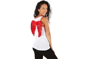 P'tit Clown- Alas de ángel de Plumas - 40 x 32 cm - Rojo, Color, 40 x 32 (15315)